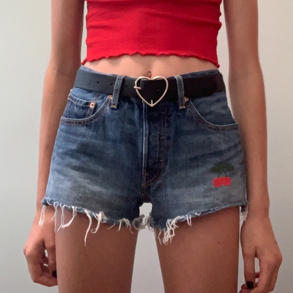 Levi's Pants - Levi’s Shorts with Embroidered Cherry